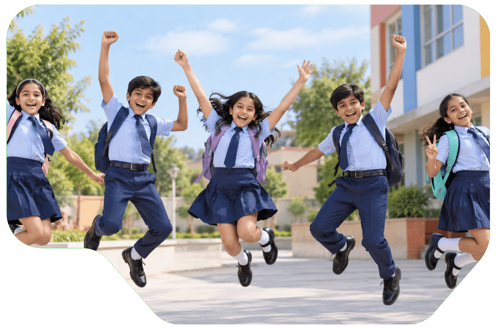 Happy students representing childhood brain development and potential