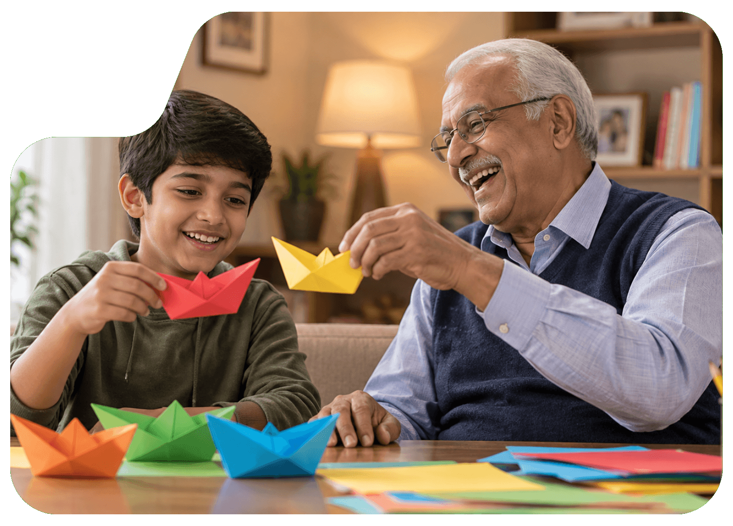 Child developing curiosity through family activity-based learning