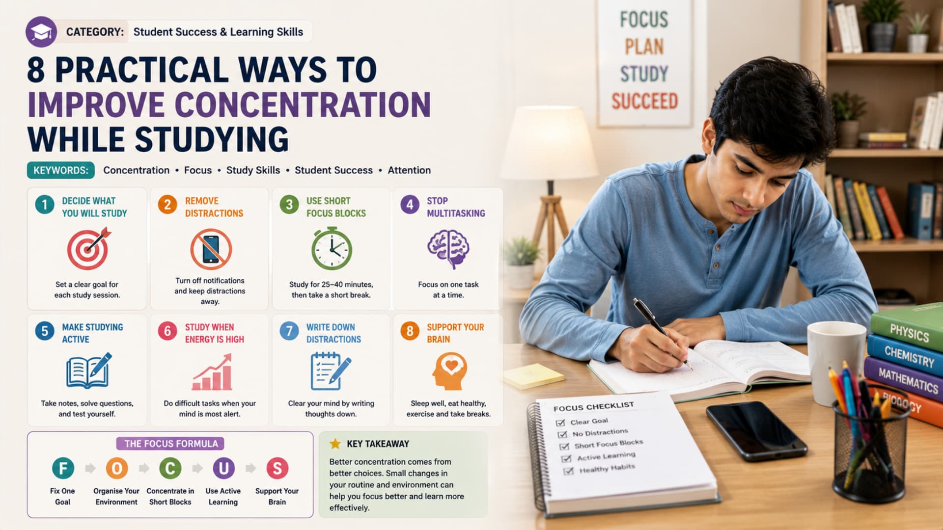 8 Practical Ways to Improve Concentration While Studying