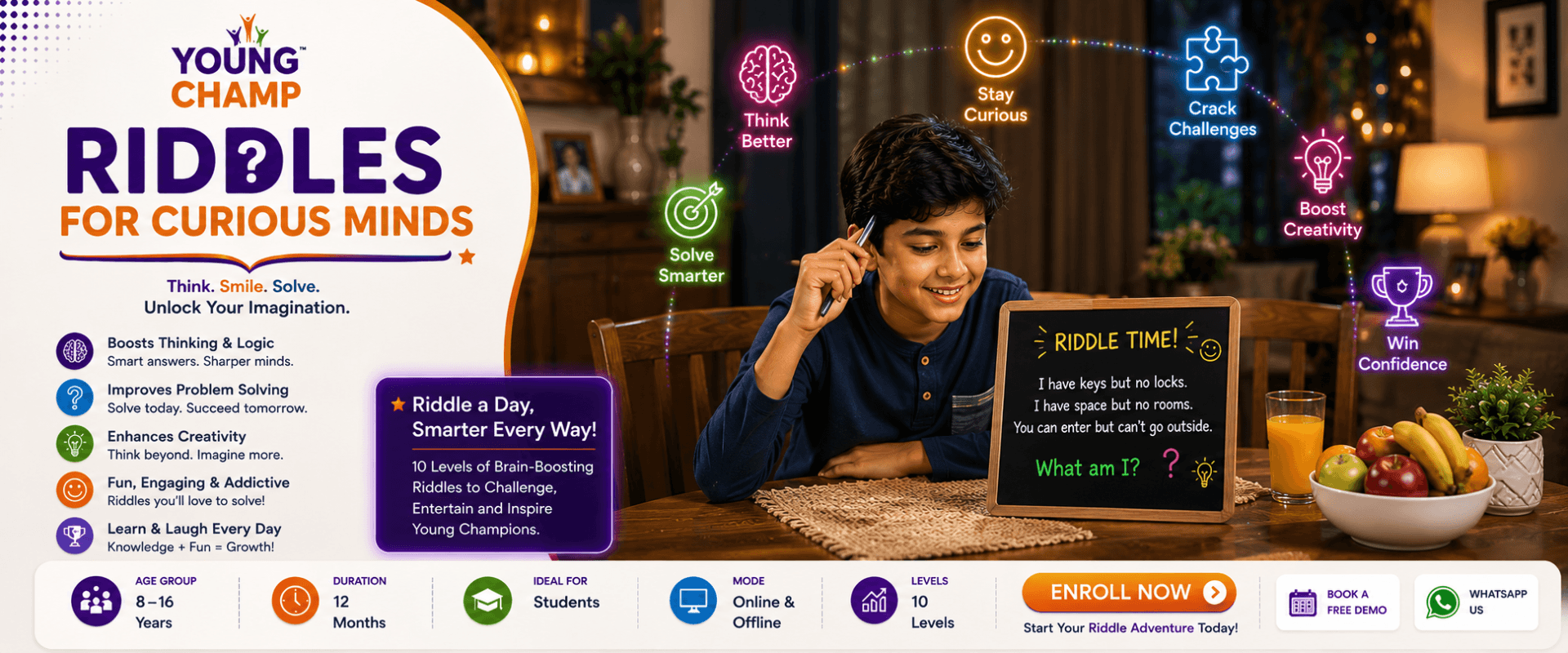 Young Champ - Riddles & Brain Teasers program visual