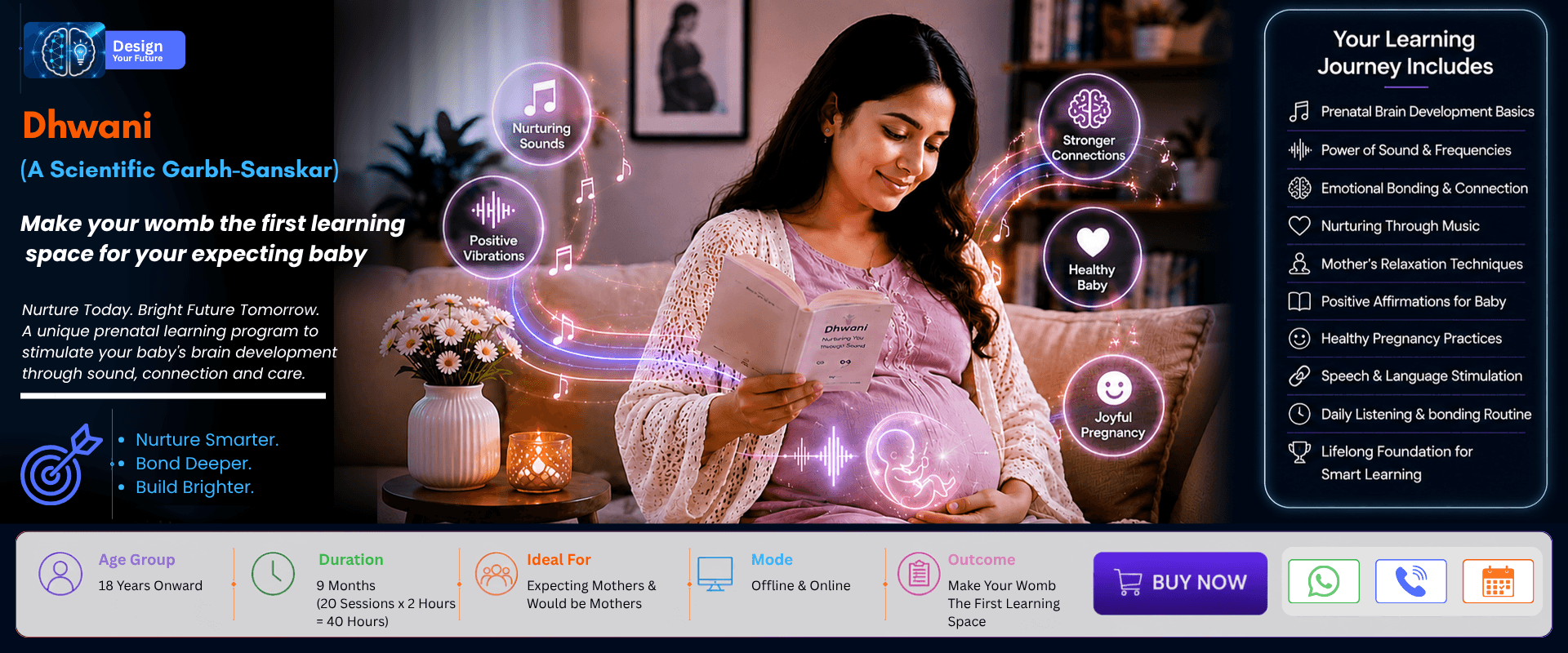 Dhwani - A Scientific Garbh Sanskar (Brain Before Birth) program visual