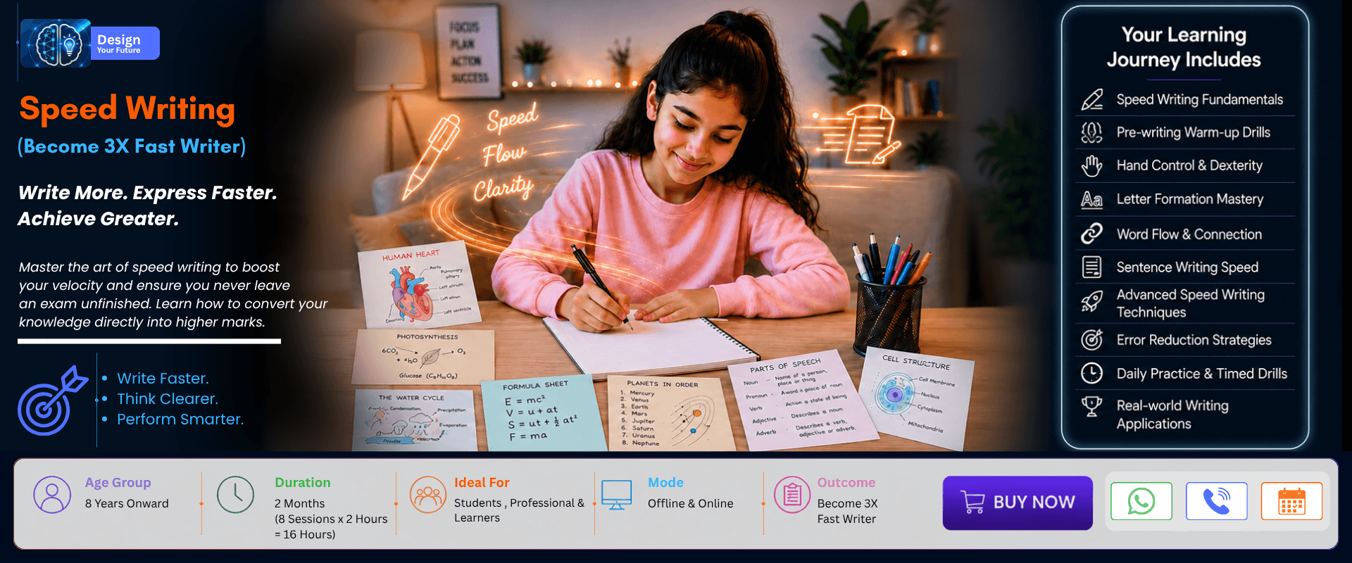 Speed Writing - Match Your Pen With Your Thoughts program visual