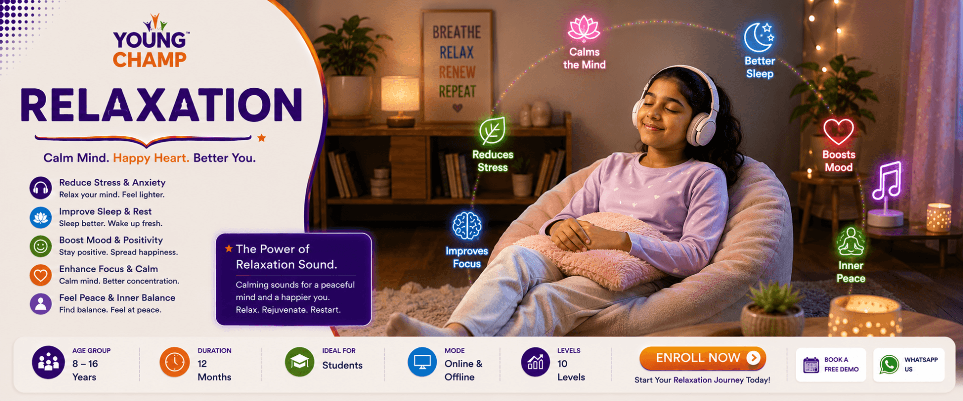Young Champ - Relaxation & Positive Affirmations program visual